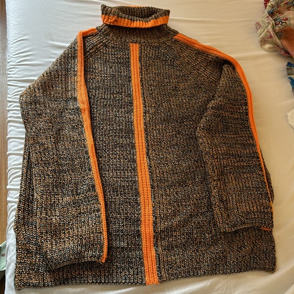 Sweaters - Never worn cotton blend turtleneck multicolored sweater.sz L. NWOT